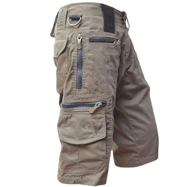 Homme Short Cargo Multi-Poches avec Fermetures Éclair