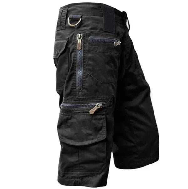 Homme Short Cargo Multi-Poches avec Fermetures Éclair