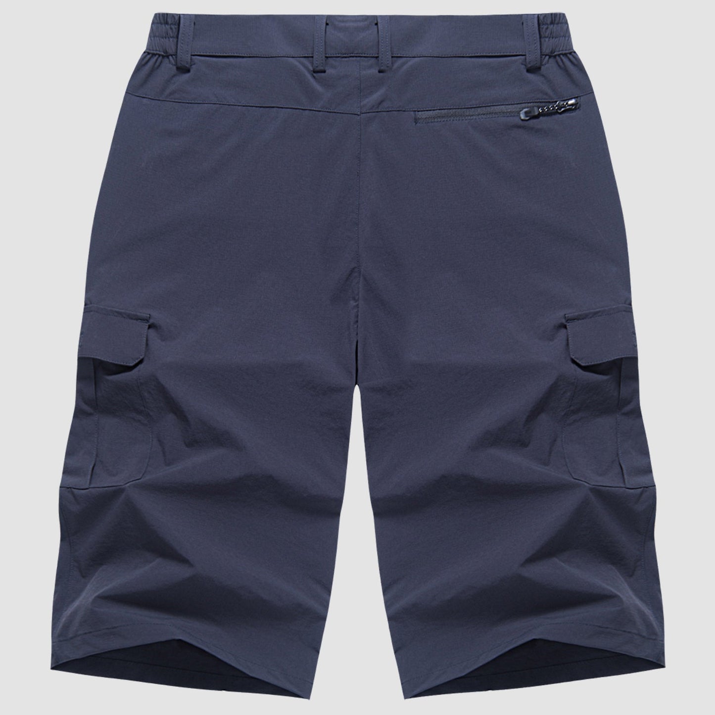 Homme Short Cargo Trois-Quarts avec Poches Latérales et Fermeture Zippée