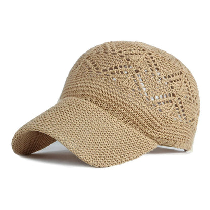 Femme Casquette Baseball Ajourée avec Visière et Fermeture Ajustable
