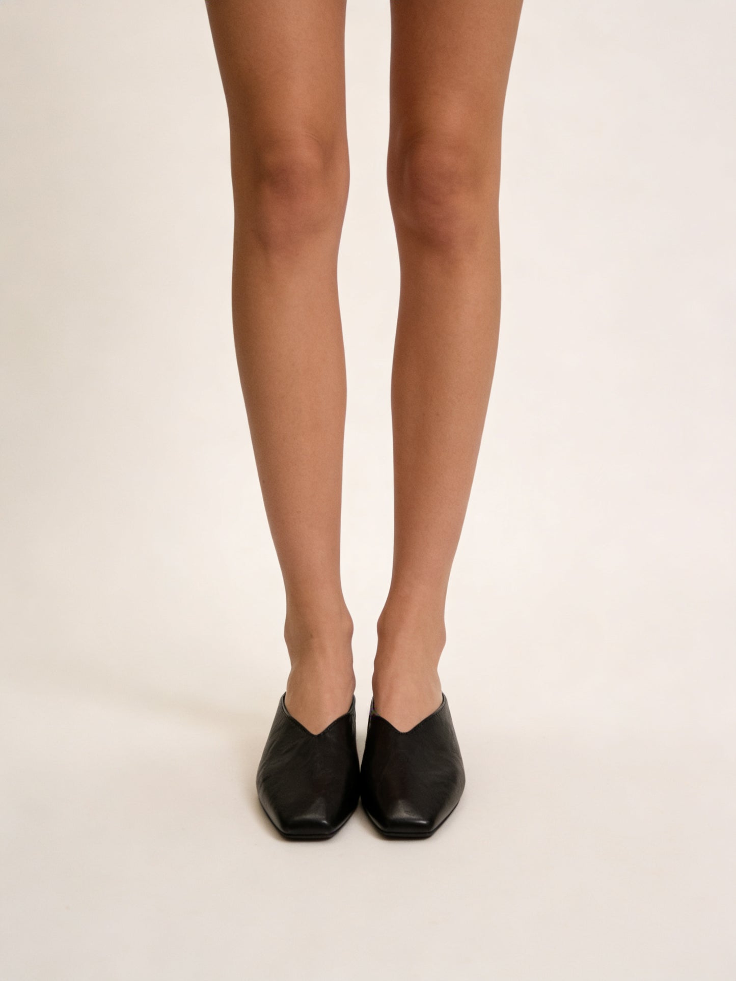 Femme Mules Métalliques à Bout Carré et Talon Invisible 13
