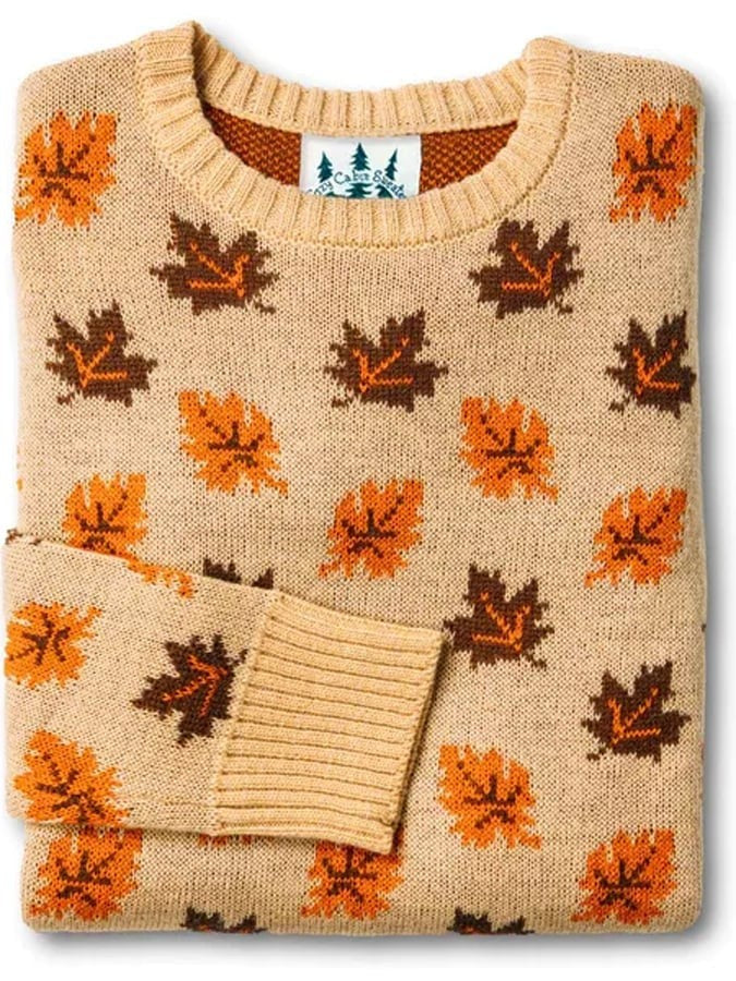 Femme Pull Col Rond Manches Longues Motif Fair Isle Automne et Halloween