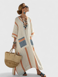 Beige/orange