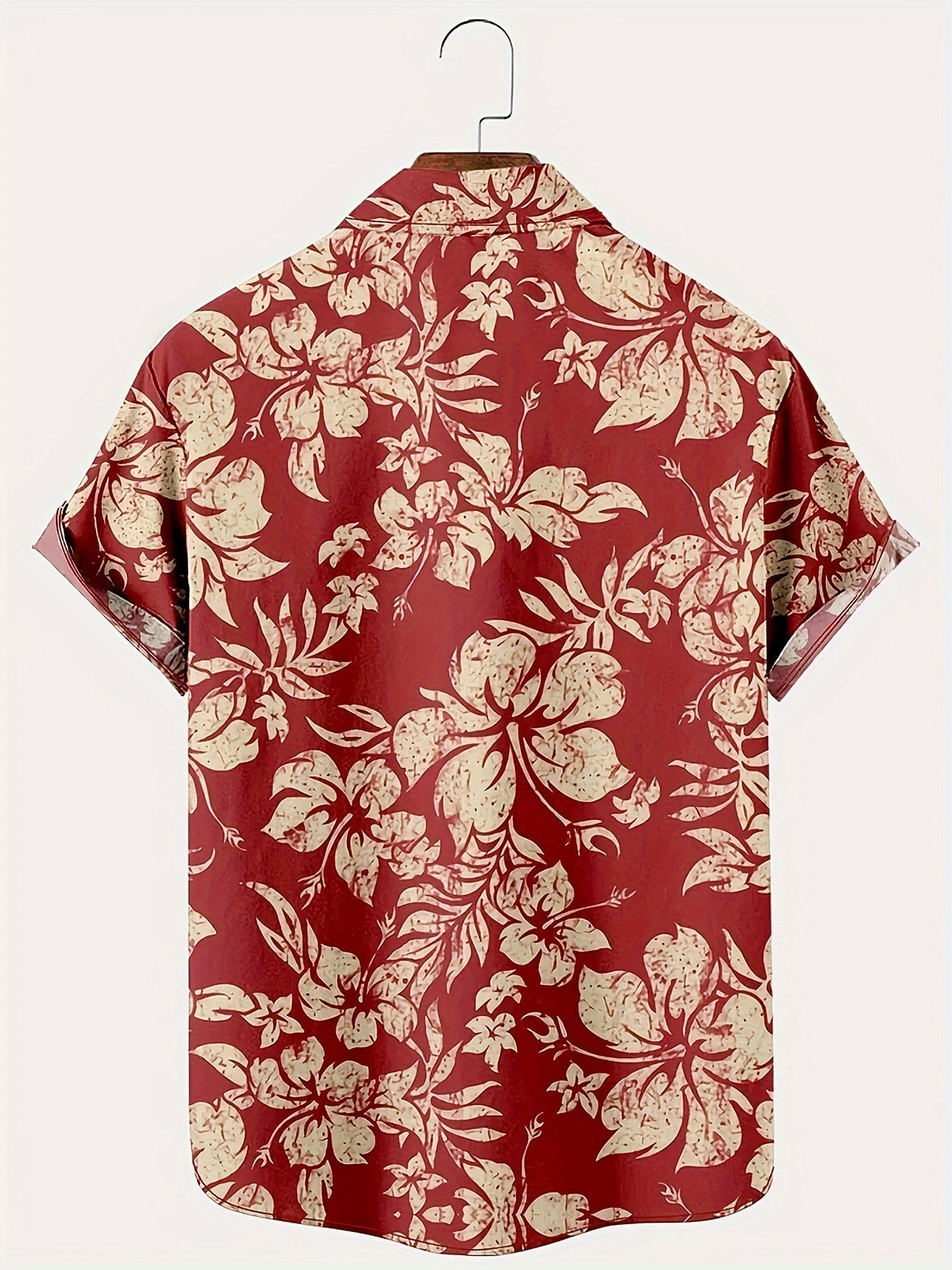 Homme Chemise Hawaïenne Manches Courtes à Imprimé Floral Tropical
