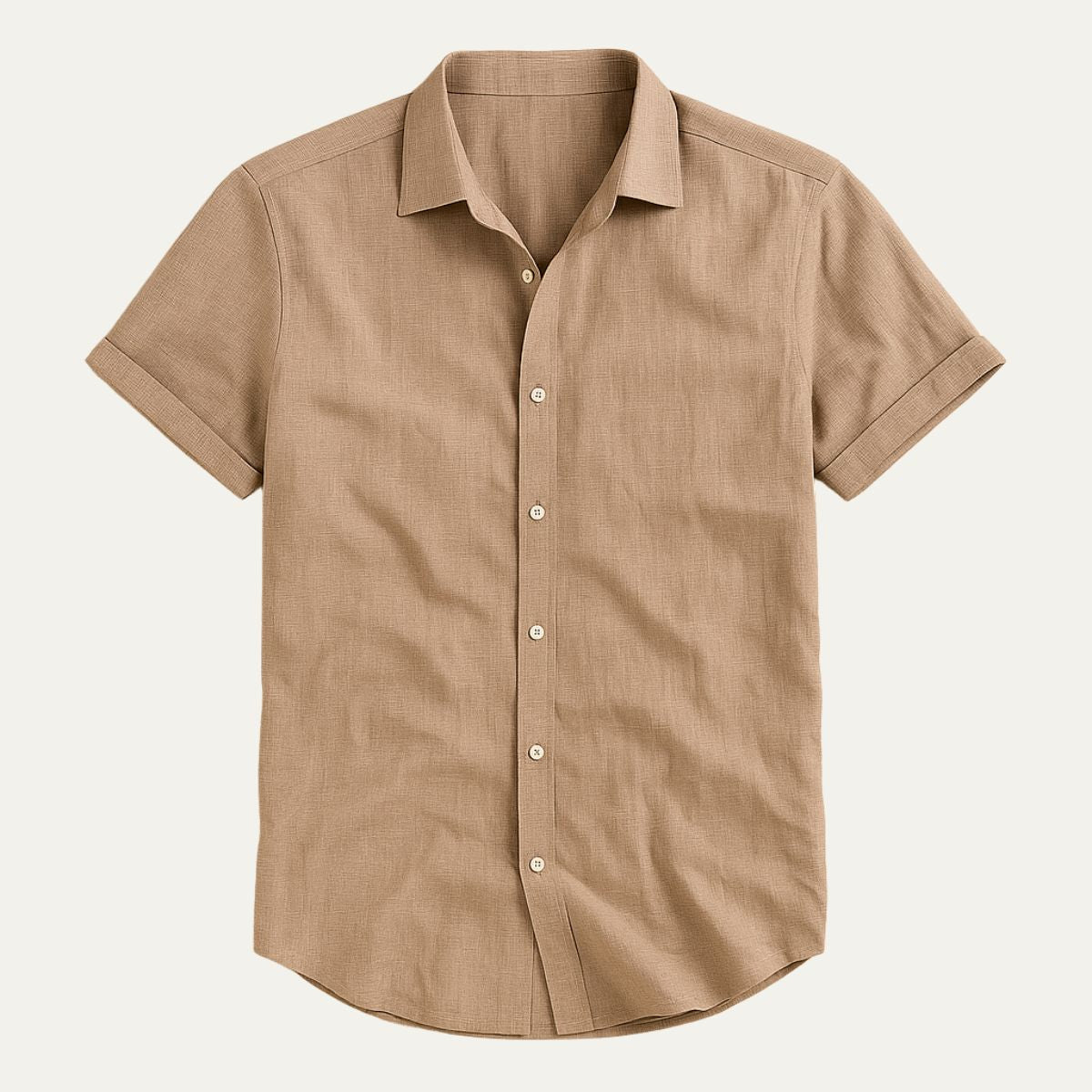 Homme Chemise Manches Courtes col Classique avec Boutons et Ourlet Arrondi