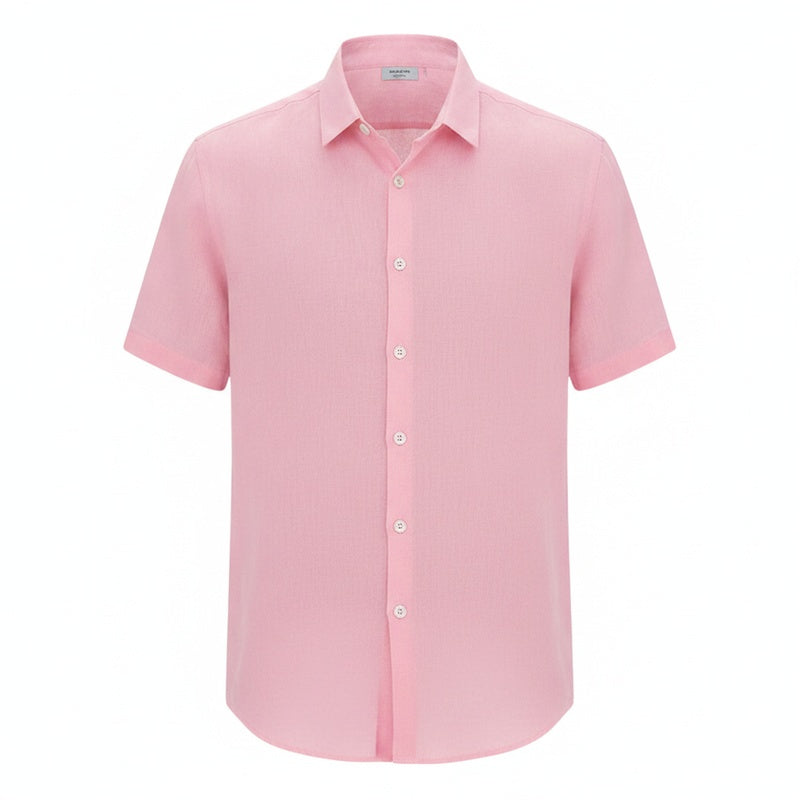 Homme Chemise Manches Courtes col Classique Coupe Droite