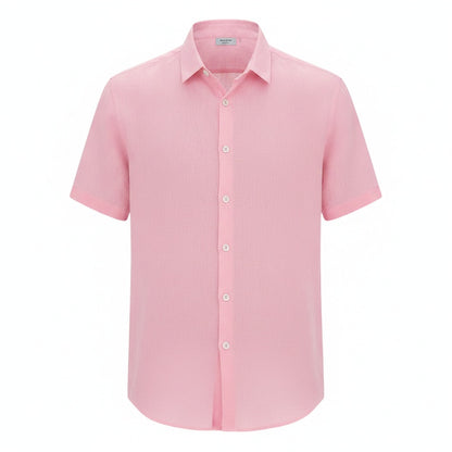 Homme Chemise Manches Courtes col Classique Coupe Droite