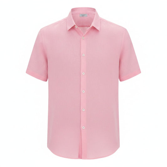 Men's Short Sleeve Classic Collar Straight Fit Shirt - 1