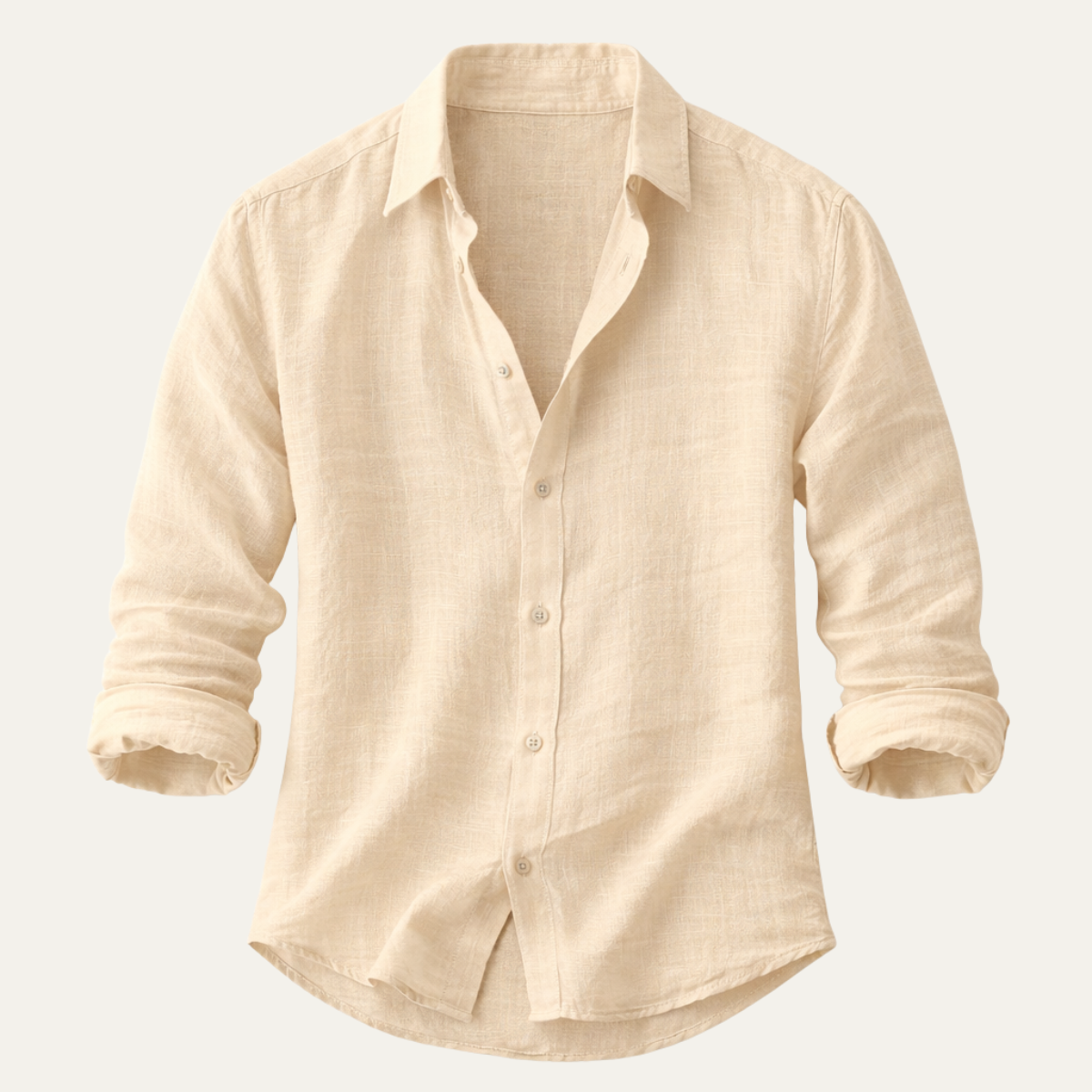 Homme Chemise Manches Longues à Col Classique et Boutonnage Devant Relaxed Fit
