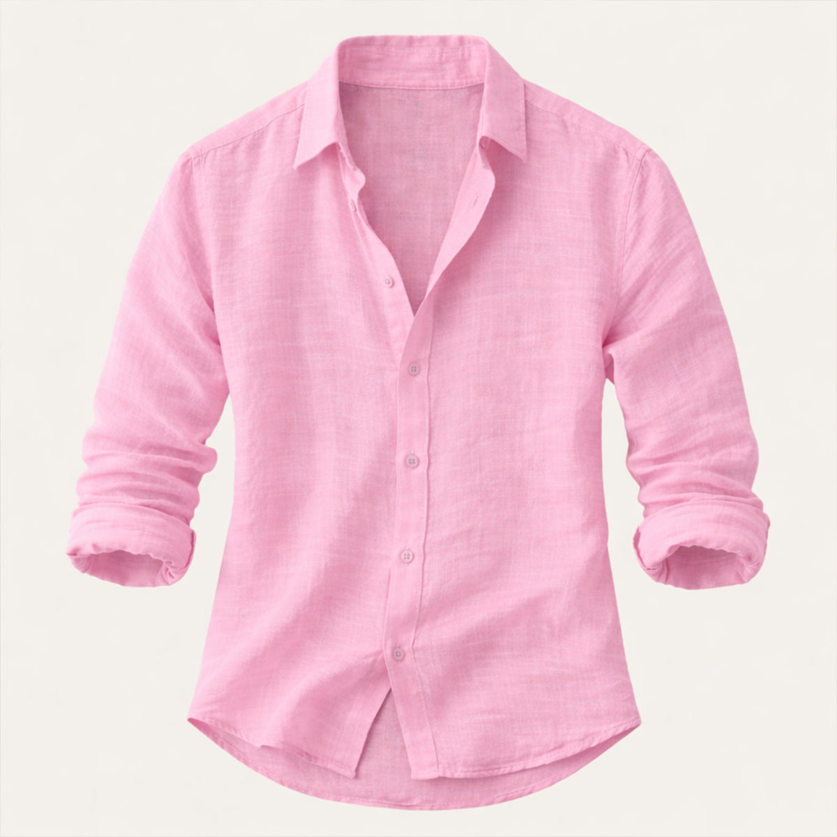 Homme Chemise Manches Longues à Col Classique et Boutonnage Devant Relaxed Fit