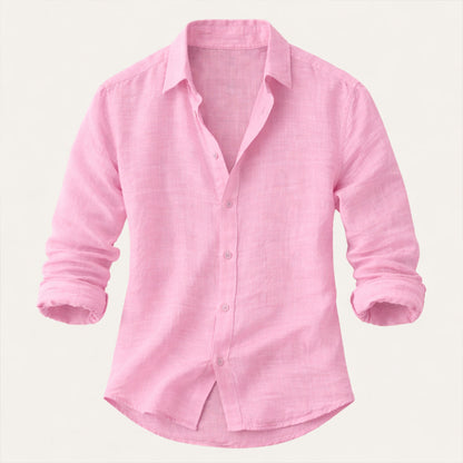 Homme Chemise Manches Longues à Col Classique et Boutonnage Devant Relaxed Fit