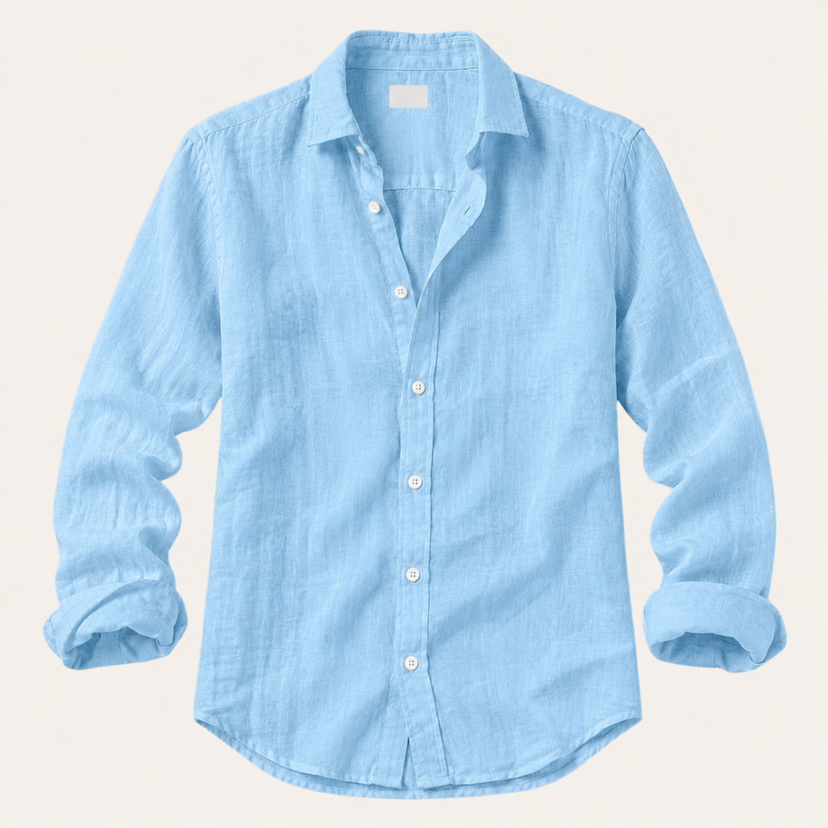 Homme Chemise Manches Longues à Col Classique et Boutons