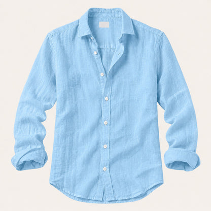Homme Chemise Manches Longues à Col Classique et Boutons