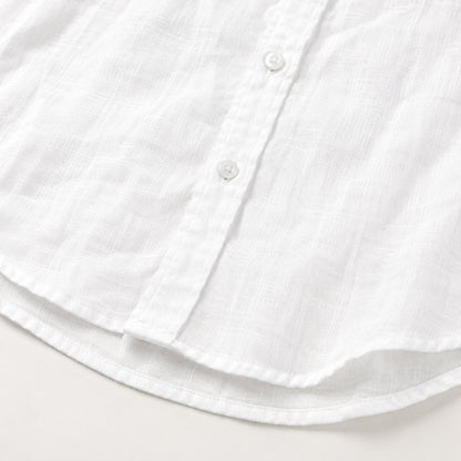 Homme Chemise Manches Longues à Col Classique et Boutons