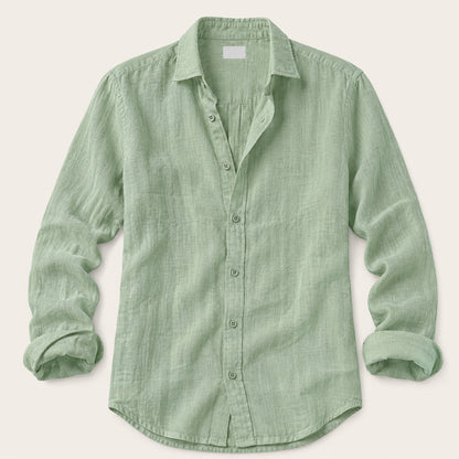 Homme Chemise Manches Longues à Col Classique et Boutons