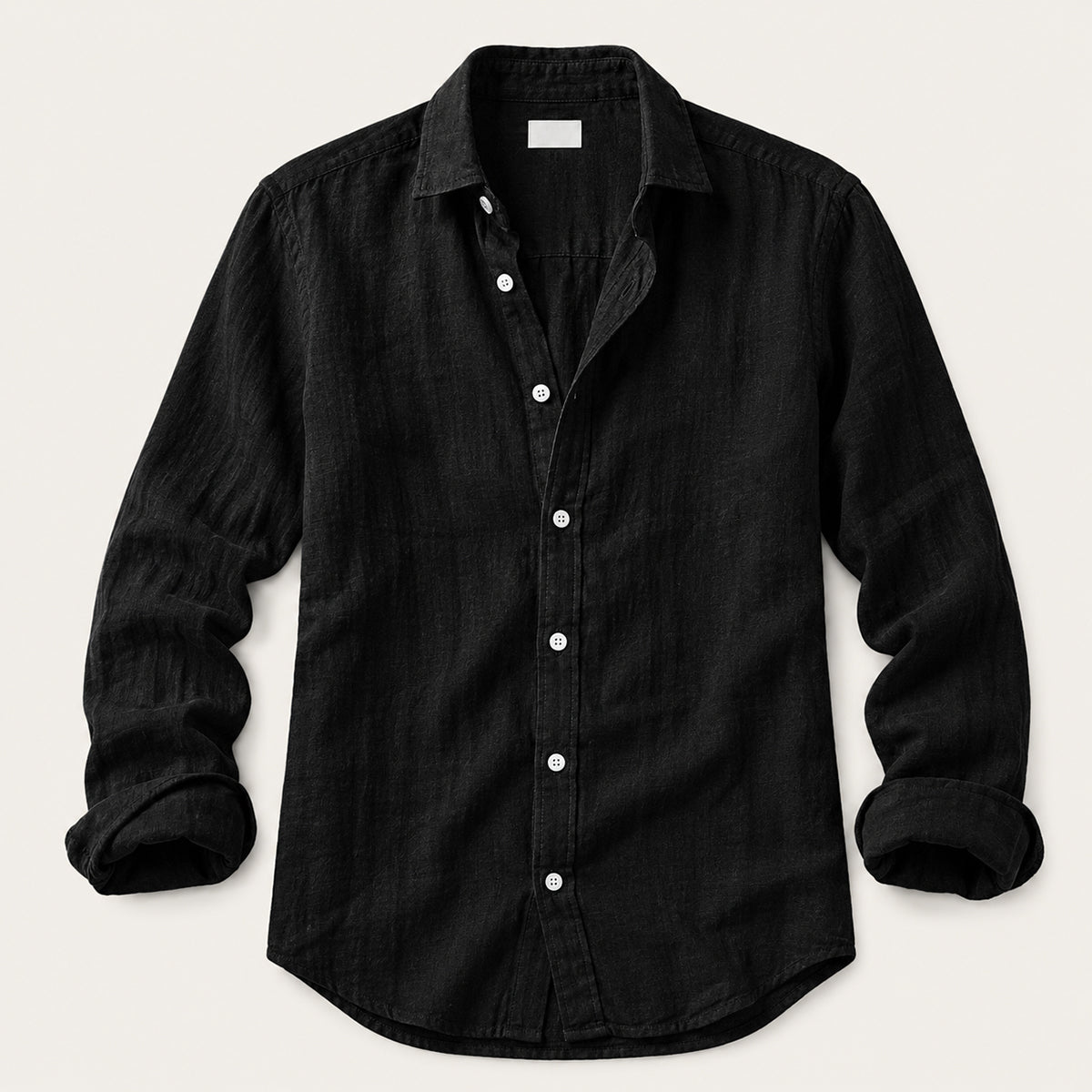 Homme Chemise Manches Longues à Col Classique et Boutons