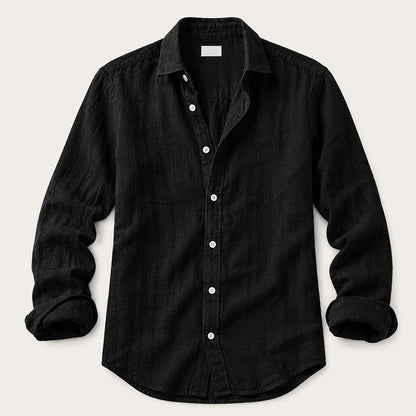 Homme Chemise Manches Longues à Col Classique et Boutons