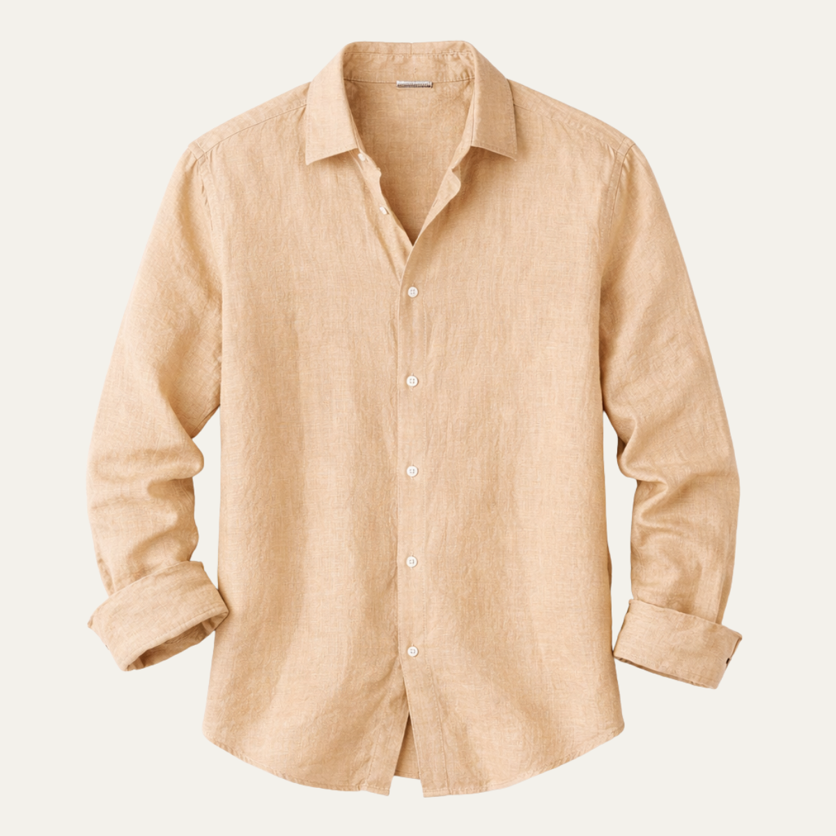 Homme Chemise Manches Longues avec Col Classique et Boutonnière