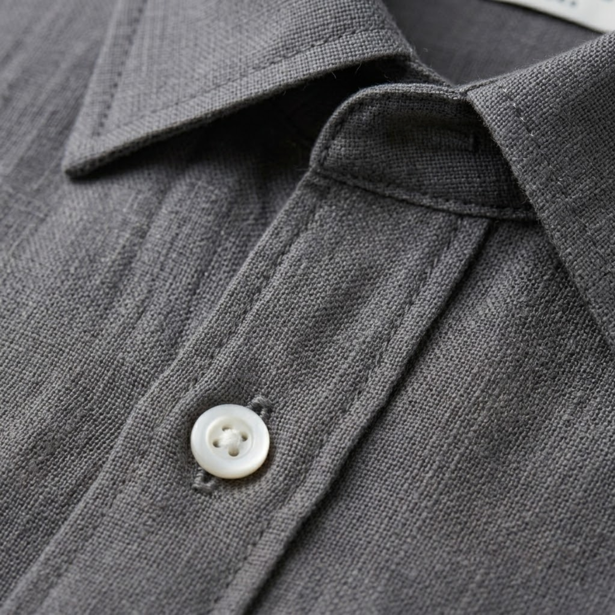 Homme Chemise Manches Longues avec Col Classique et Boutons