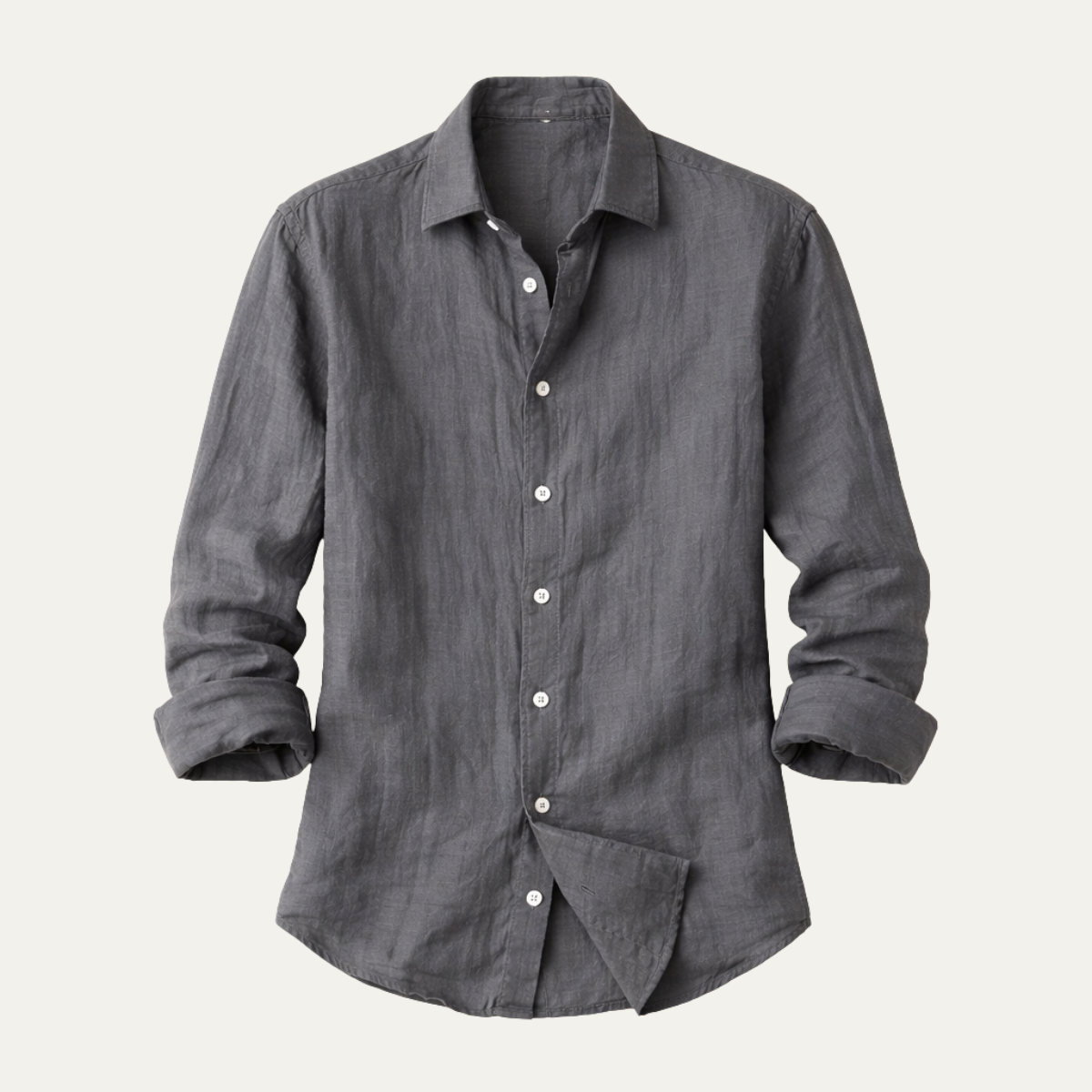 Homme Chemise Manches Longues avec Col Classique et Boutons
