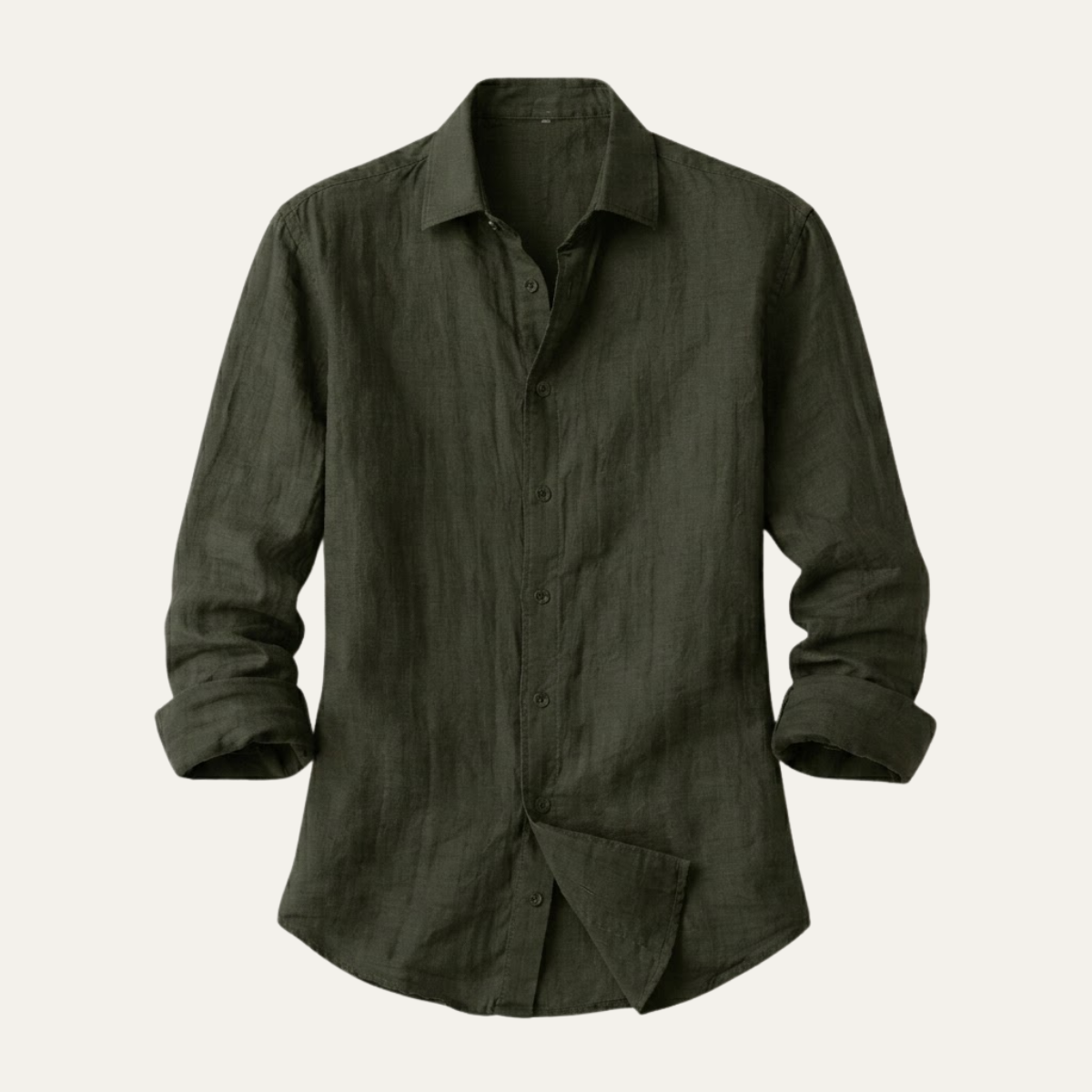 Homme Chemise Manches Longues avec Col Classique et Boutons