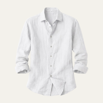 Homme Chemise Manches Longues avec Col Classique et Boutons