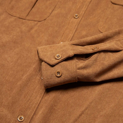 Homme Chemise Manches Longues avec Col Classique et Poches Plaquées