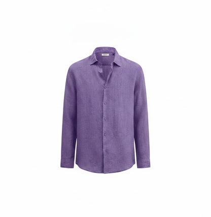 Homme Chemise Manches Longues Col Classique à Boutons Regular Fit