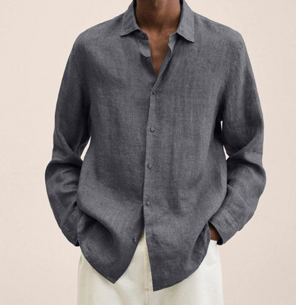 Homme Chemise Manches Longues Col Classique à Boutons Regular Fit