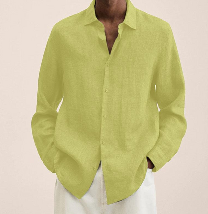 Homme Chemise Manches Longues Col Classique à Boutons Regular Fit