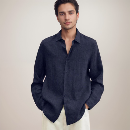 Homme Chemise Manches Longues Col Classique à Boutons Regular Fit