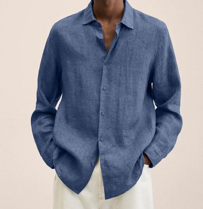 Homme Chemise Manches Longues Col Classique à Boutons Regular Fit