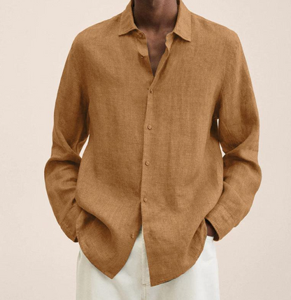Homme Chemise Manches Longues Col Classique à Boutons Regular Fit