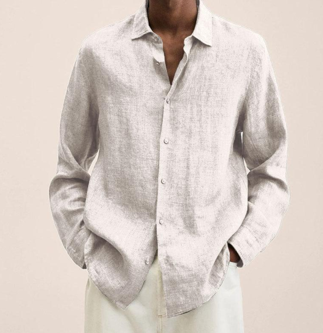 Homme Chemise Manches Longues Col Classique à Boutons Regular Fit
