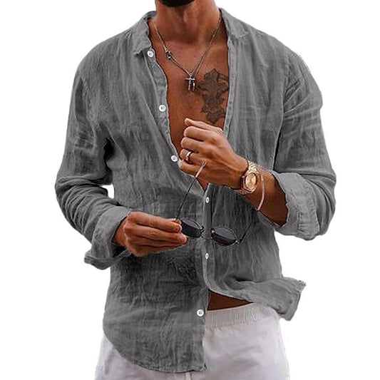 Homme Chemise Manches Longues col Classique Coupe Décontractée
