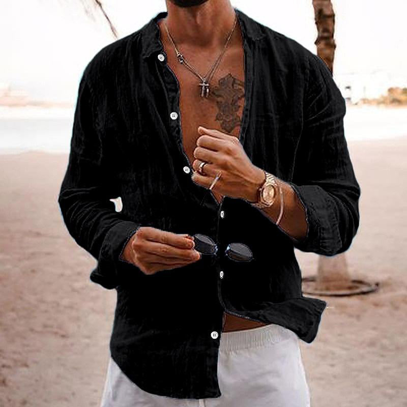 Homme Chemise Manches Longues col Classique Coupe Décontractée