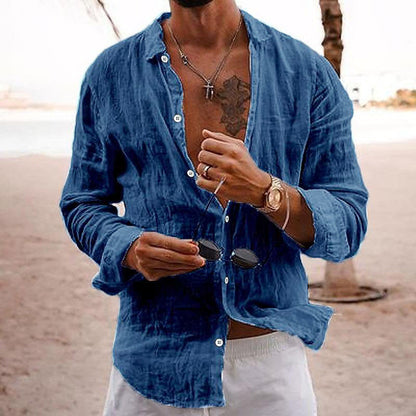 Homme Chemise Manches Longues col Classique Coupe Décontractée