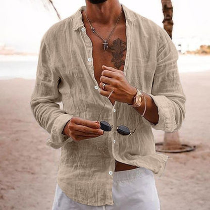 Homme Chemise Manches Longues col Classique Coupe Décontractée