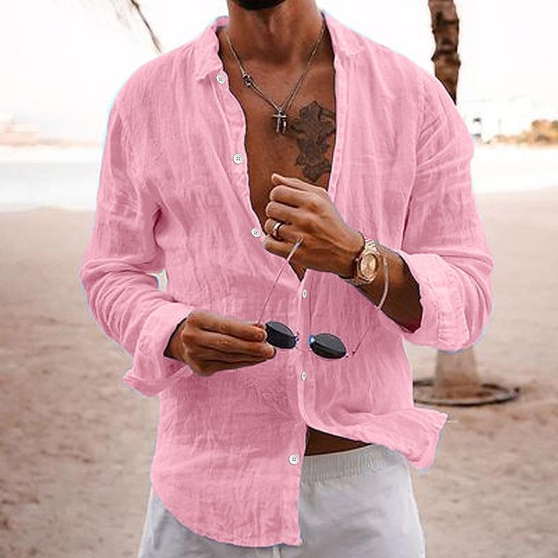 Homme Chemise Manches Longues col Classique Coupe Décontractée