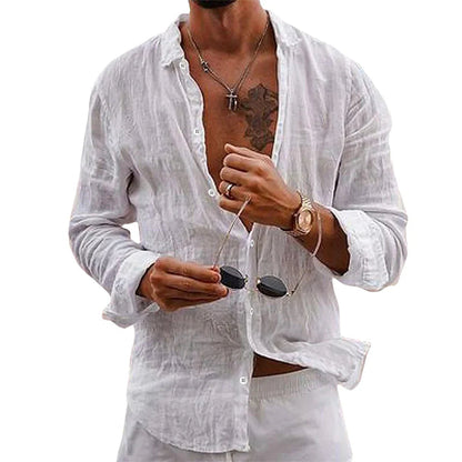 Homme Chemise Manches Longues col Classique Regular Fit avec Boutons