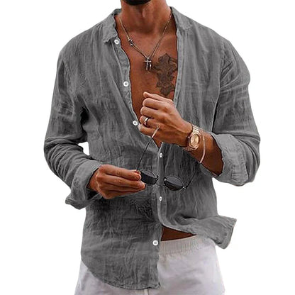 Homme Chemise Manches Longues col Classique Regular Fit avec Boutons
