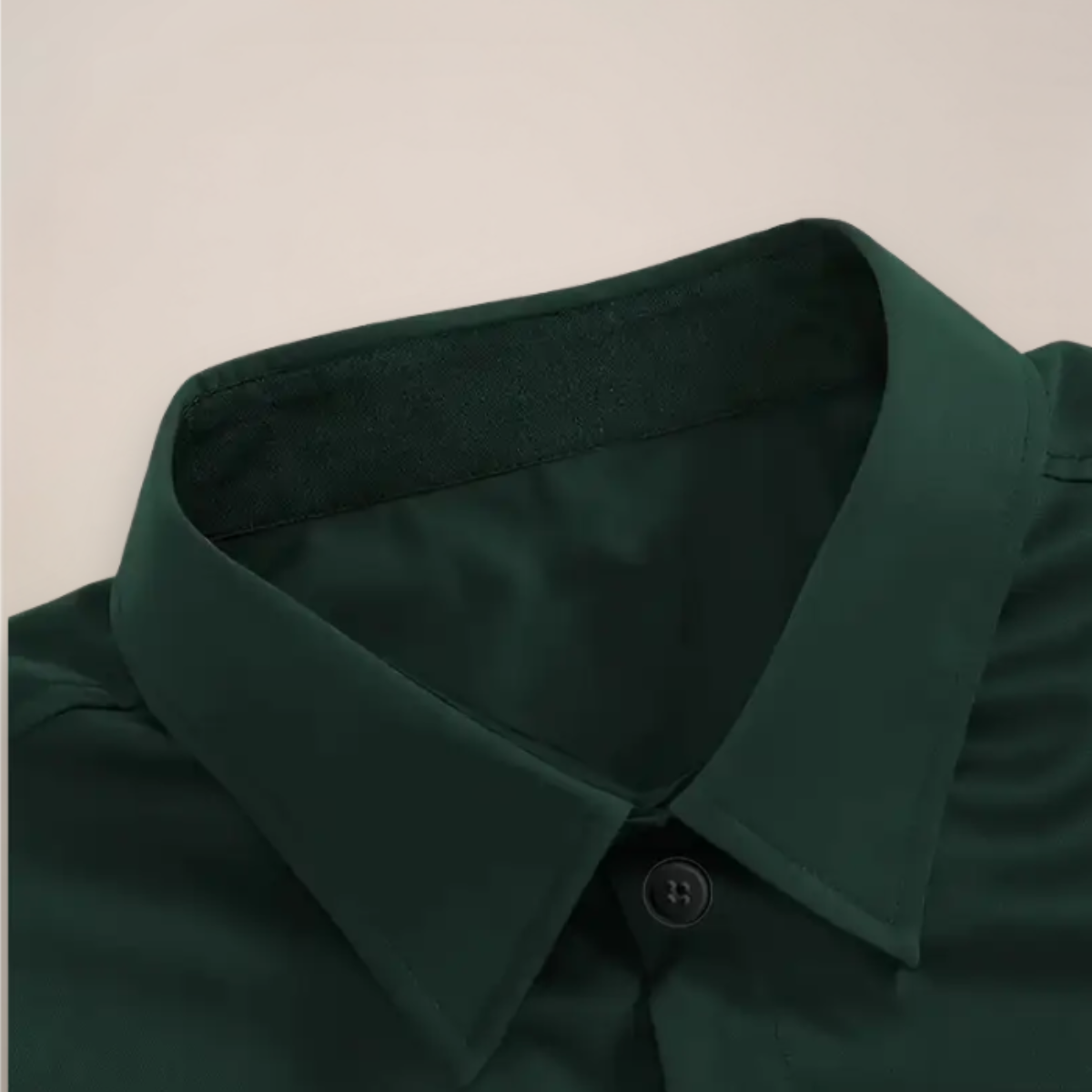 Homme Chemise Manches Longues Col Cranté Coupe Régulière