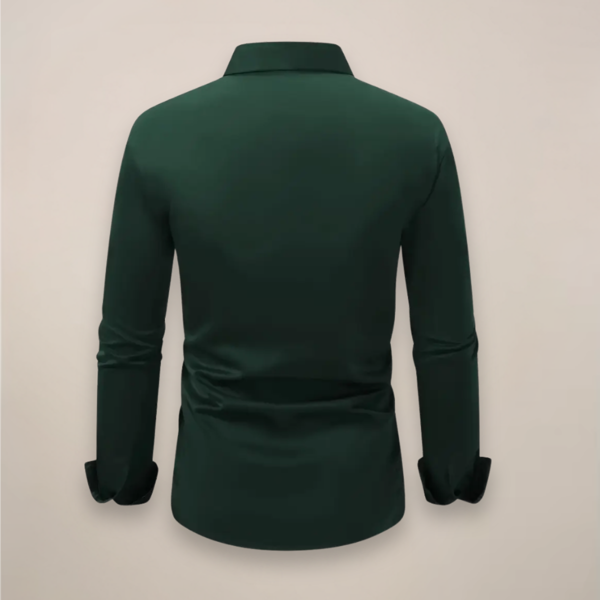 Homme Chemise Manches Longues Col Cranté Coupe Régulière