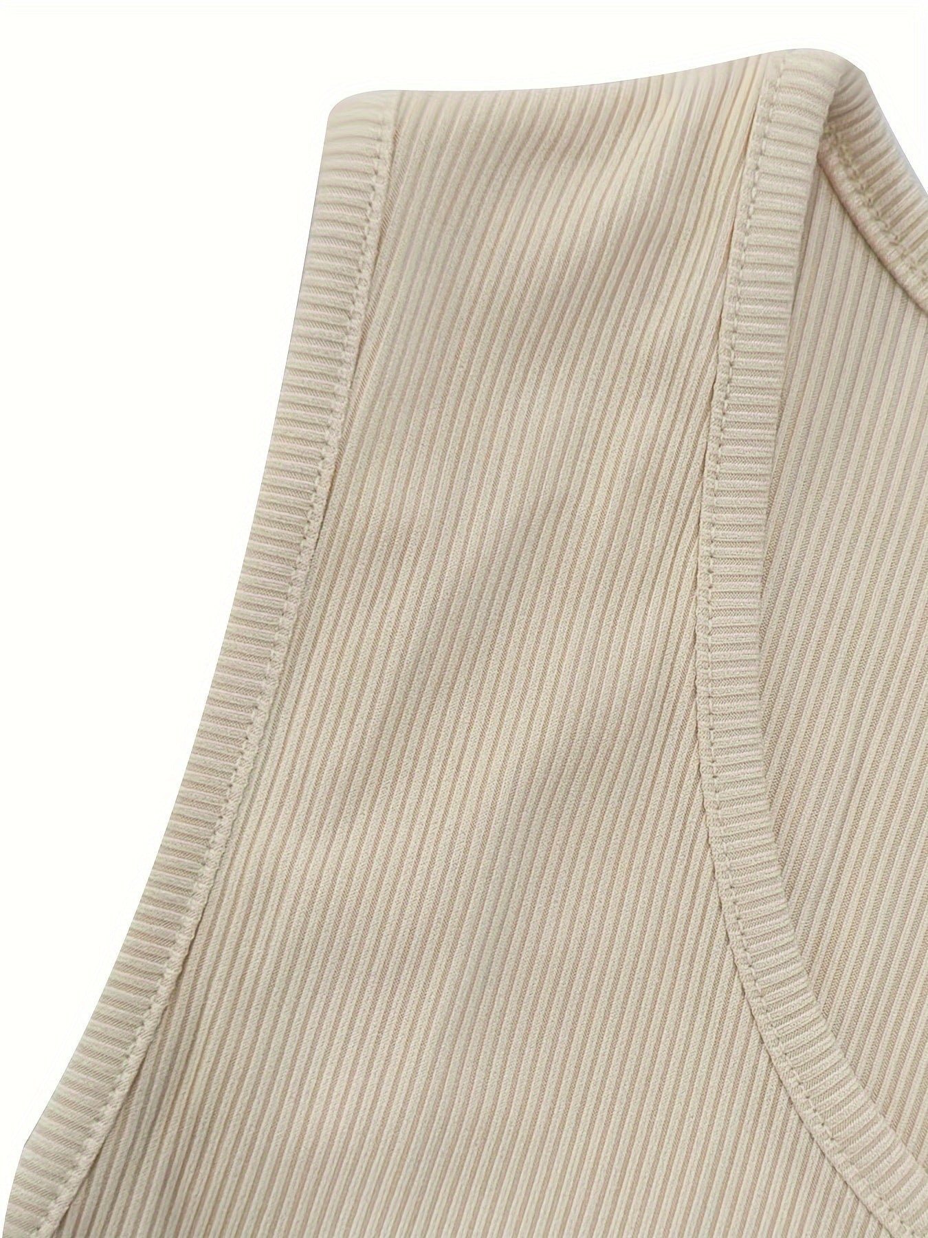 Homme Débardeur Côtelé Slim Fit col Rond sans Manches