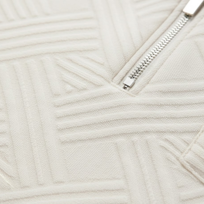 Homme Ensemble Polo Manches Courtes et Short avec Motif Jacquard