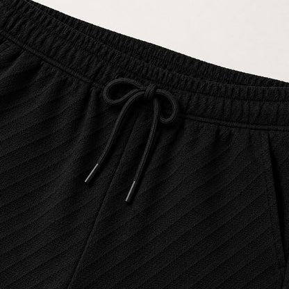 Homme Ensemble Polo Manches Courtes et Short avec Motif Texturé