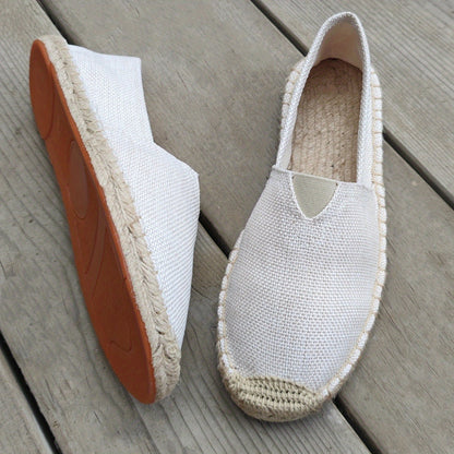 Homme Espadrilles Slip-On à Bout Tressé
