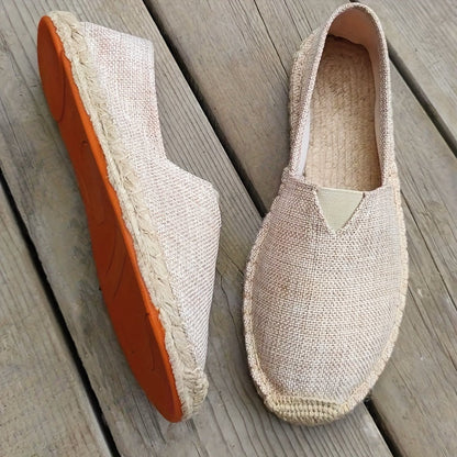 Homme Espadrilles Slip-On à Bout Tressé