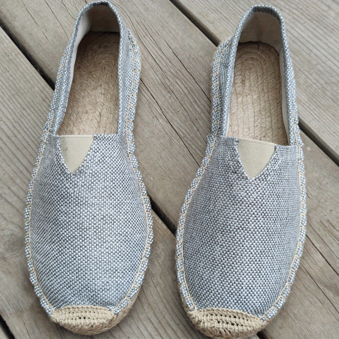 Homme Espadrilles Slip-On à Bout Tressé
