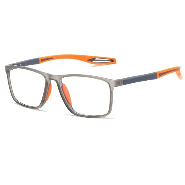 Homme Lunettes de Lecture Sport Anti-Lumière Bleue avec Monture Rectangulaire et Charnière à Ressort